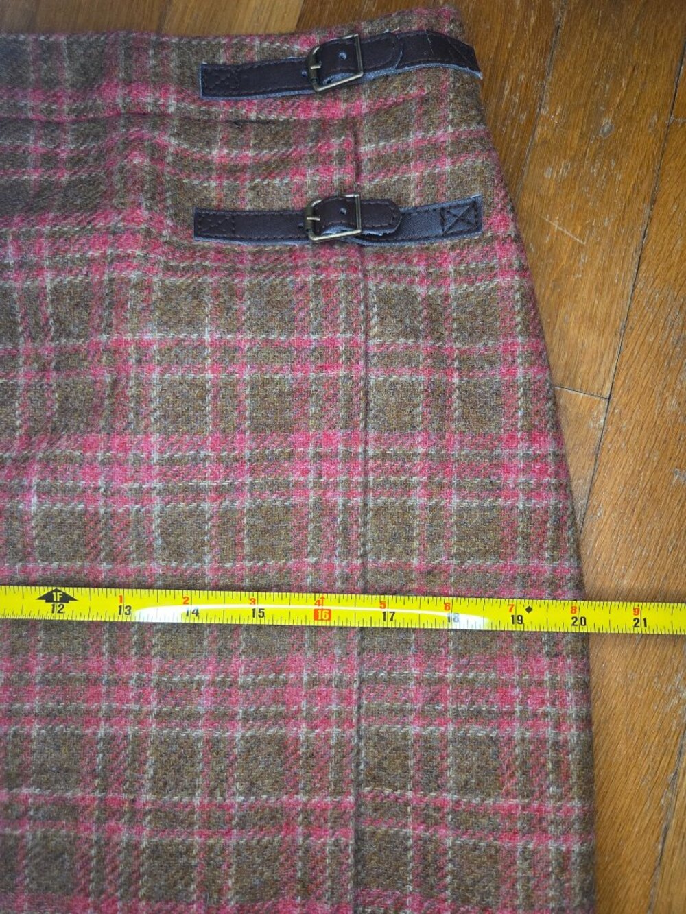 Boden Pink and Brown Plaid Kilt Style - Picture 3 of 9